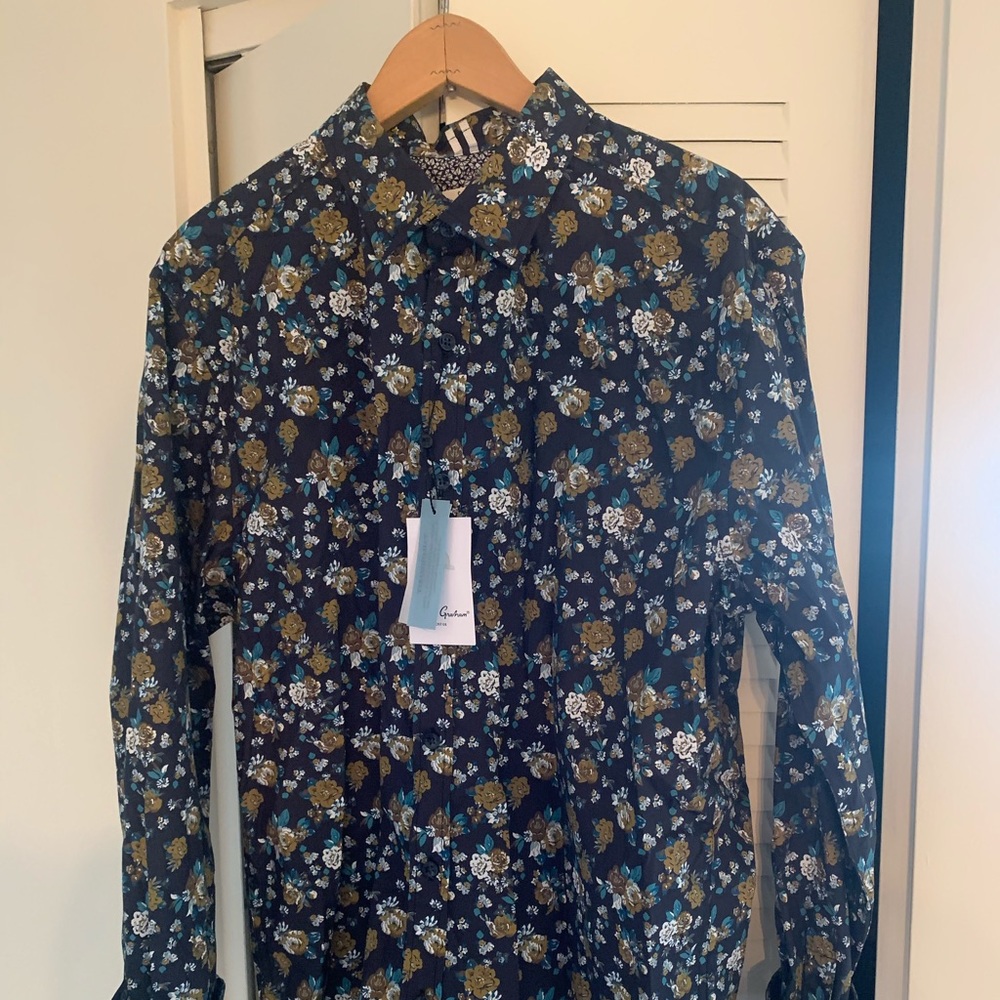 Robert graham floral print dress shirt